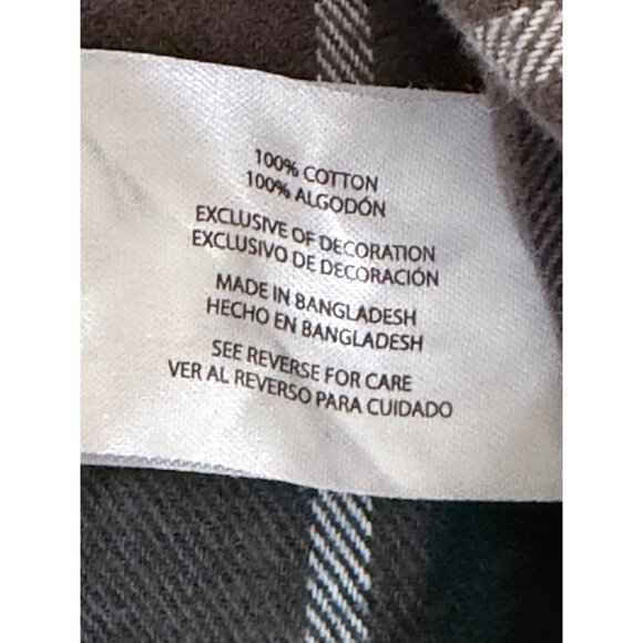 NWT $80 Eddie Bauer Flannel Shirt Mens L Green Brown Plaid Outdoor Fall - Picture 7 of 13